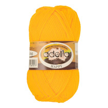 Пряжа ADELIA " HAPPY" 100% акрил 10 * 50г 128 м №06 яр. желтый. Цена за упаковку 10 шт