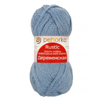 Пряжа Пехорская ПТ " Деревенская" 100% шерсть 100 г 250 м №177 голубое небо. Цена за упаковку 10 шт