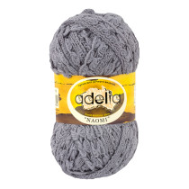 Пряжа ADELIA " NAOMI" 100% акрил 5 * 100 г 24 м №10 т. серый.