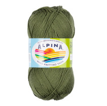 Пряжа ALPINA " SATI" 100% мерсеризованный хлопок 10 * 50г 170 м №078 зеленый. Цена за упаковку 10 шт
