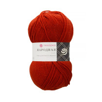 Пряжа Пехорская ПТ " Народная" Шерсть- 30%, Акрил- 70% 100 г 220 м №030 св. теракот. Цена за упаковку 5 шт
