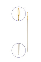 Иглы для шитья ручные " Gamma" N- 312 для вышивания №3- 9 в конверте с прозрачным дисплеем 16 шт. . 