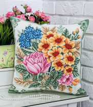 Набор для вышивания "PANNA" PD- 1695 ( ПД- 1695 ) " Подушка Цветочный перезвон" 