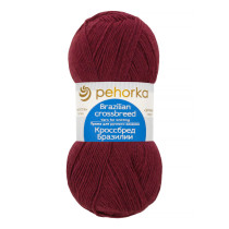 Пряжа Пехорская ПТ " Кроссбред Бразилии" 50% мериносовая шерсть, 50% акрил 100 г 500 м №040 цикламен. Цена за упаковку 5 шт