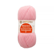 Пряжа Пехорская ПТ " Бисерная" 100% акрил 100 г 450 м №076 розовый бутон. Цена за упаковку 5 шт