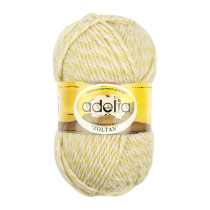 Пряжа ADELIA "ZOLTAN" 100% шерсть 5 * 100 г 115 м №152 белый-бежевый-желтый. Цена за упаковку 5 шт.