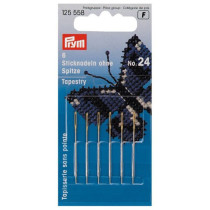 Иглы для шитья ручные " PRYM" 125558 для вышивания №24 в блистере 6 шт. скругленное острие