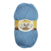 Пряжа ADELIA " LUCAS" 70% шерсть, 30% акрил 5 * 100 г 218 м №12 голубой. Цена за упаковку 5 шт