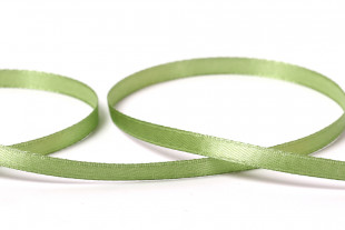 Лента атласная 6 мм ( 1/ 4 ") " Gamma" №062 бл. зеленый