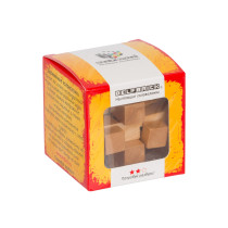 "DELFBRICK" DLS-02 Головоломка деревянная "Занимательный куб" 12 элемент.