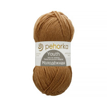 Пряжа Пехорская ПТ " Молодежная" 91% акрил, 9% полиамид 200 г 280 м №124 песочный. Цена за упаковку 5 шт