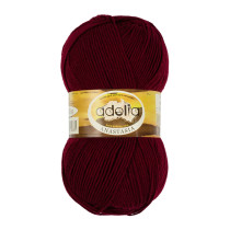 Пряжа ADELIA " ANASTASIA" 100% акрил 5 * 100 г 330 м №16 бордовый. Цена за упаковку 5 шт