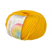 Пряжа Пехорская ПТ " Детский каприз теплый" 50% мериносовая шерсть, 50% фибра 50 г 125 м №012 желток. Цена за упаковку 10 шт
