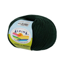 Пряжа ALPINA " ORNELLA MERINO" 100% мериносовая шерсть 10 * 50г 125 м №052 т. зеленый. Цена за упаковку 10 шт