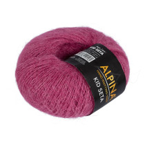 Пряжа ALPINA " KID SETA" 70% кид мохер, 30% шелк 25 г 225 м №10 фуксия. Цена за упаковку 4 шт