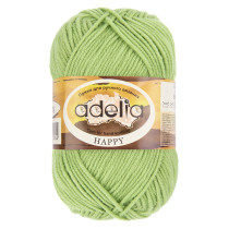 Пряжа ADELIA " HAPPY" 100% акрил 10 * 50г 128 м №09 салатовый. Цена за упаковку 10 шт