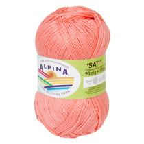 Пряжа ALPINA " SATI" 100% мерсеризованный хлопок 10 * 50г 170 м №148 яр. персиковый. Цена за упаковку 10 шт
