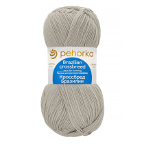 Пряжа Пехорская ПТ " Кроссбред Бразилии" 50% мериносовая шерсть, 50% акрил 100 г 500 м №008 св. серый. Цена за упаковку 5 шт