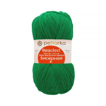 Пряжа Пехорская ПТ " Бисерная" 100% акрил 100 г 450 м №480 яр. зелень. Цена за упаковку 5 шт