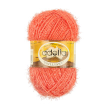 Пряжа ADELIA " BRILLIANT" 100% полиэстер 10 * 50г 90 м №41 коралловый. Цена за упаковку 10 шт