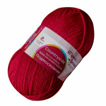Пряжа из Троицка " Подмосковная" 50% шерсть, 50% акрил 10 * 100 г 250 м №088 красный мак. Цена за упаковку 10 шт