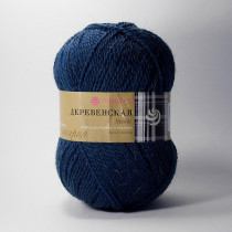 Пряжа Пехорская ПТ " Деревенская" 100% шерсть 100 г 250 м №255 джинсовый. Цена за упаковку 10 шт
