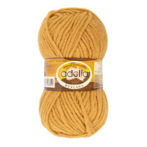 Пряжа ADELIA " RUSLANA" 75% акрил, 25% шерсть 5 * 100 г 100 м №06 горчичный. Цена за упаковку 5 шт