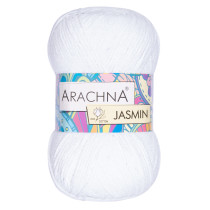 Пряжа ARACHNA "JASMIN" 80% хлопок, 20% полиэстер 5 * 100 г 250 м №101 белый. Цена за упаковку 5 шт
