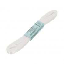 Лента атласная 6 мм ( 1/ 4 ") AL- 6P " Gamma" ФАСОВКА 5. 4 м №001 белый