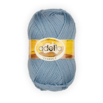 Пряжа ADELIA " JESSICA" 67% шерсть, 33% полиэстер 5 * 100 г 260 м №22 голубой. Цена за упаковку 5 шт