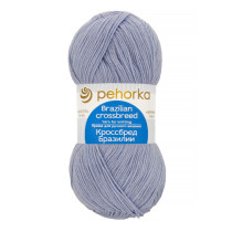 Пряжа Пехорская ПТ " Кроссбред Бразилии" 50% мериносовая шерсть, 50% акрил 100 г 500 м №177 голубое небо. Цена за упаковку 5 шт