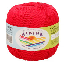 Пряжа ALPINA "LILY" 100% мерсеризованный хлопок 10 * 50г 175 м №081 яр.розовый. Цена за упаковку 10 шт
