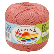 Пряжа ALPINA "LILY" 100% мерсеризованный хлопок 10 * 50г 175 м №028 гр.розовый. Цена за упаковку 10 шт