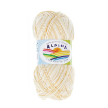 Пряжа ALPINA "HOLLY MELANGE" 100% мерсеризованный хлопок 10 * 50г 200 м №13 бежевый/желтый. Цена за упаковку 10 шт