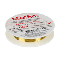 " Zlatka" / " Gamma" Проволока для бисера DG- 4 d 0. 4 мм 10 м №01 под латунь