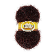 Пряжа ADELIA " BRILLIANT" 100% полиэстер 10 * 50г 90 м №44 т. коричневый. Цена за упаковку 10 шт