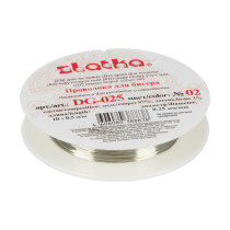 " Zlatka" / " Gamma" Проволока для бисера DG- 025 d 0. 25 мм 10 м №02 под серебро