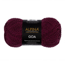 Пряжа ALPINA " GOA" 58% хлопок, 38% акрил, 4% полиэстер 50 г 175 м №05 т. малиновый. Цена за упаковку 10 шт