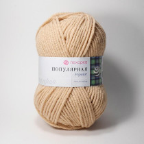 Пряжа Пехорская ПТ " Популярная" 50% шерсть, 50% акрил 100 г 133 м №270 мокрый песок. Цена за упаковку 10 шт