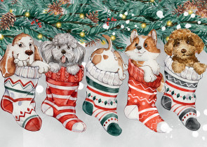 " ФРЕЯ" Пазл 1500 элемент. PZL- 1500/ 14 Новогодние щенки