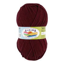 Пряжа ALPINA " MARTA" 100% тактифил 5 * 100 г 120 м №025 бордовый. Цена за упаковку 5 шт