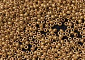 Бисер Чехия круглый 10/0 500г 18581m золотистый матовый