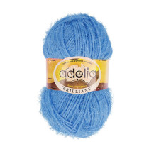 Пряжа ADELIA " BRILLIANT" 100% полиэстер 10 * 50г 90 м №40 яр. голубой. Цена за упаковку 10 шт