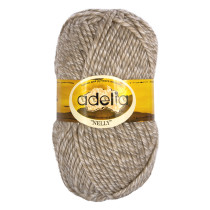 Пряжа ADELIA " NELLY" 70% шерсть, 30% акрил 5 * 100 г 100 м №05 св. серый- бежевый ( меланж) . Цена за упаковку 5 шт