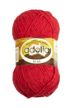 Пряжа ADELIA " KISS" 100% полиэстер 10 * 50г 145 м №14 красный. Цена за упаковку 10 шт