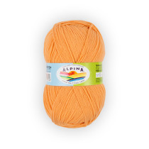 Пряжа ALPINA " VERA" 55% акрил, 45% хлопок 5 * 100 г 280 м №39 св. оранжевый. Цена за упаковку 5 шт