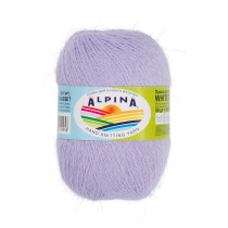 Пряжа ALPINA " WHITE RABBIT" 55% пух кролика, 45% нейлон 10 * 50г 300 м №225 св. сиреневый. Цена за упаковку 10 шт