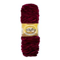 Пряжа ADELIA " DOLLY VELOUR" 100% микрополиэстер 5 * 100 г 93 м №17 вишневый. Цена за упаковку 5 шт