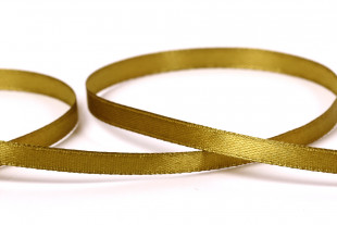 Лента атласная 6 мм ( 1/ 4 ") " Gamma" №087 зелено- хаки