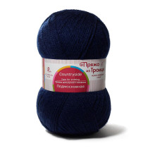 Пряжа из Троицка " Подмосковная" 50% шерсть, 50% акрил 10 * 100 г 250 м №004 т. синий. Цена за упаковку 10 шт